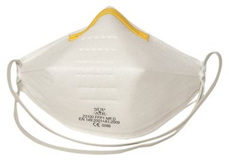 Masque de protection respiratoire x20 coque préformée pince nez adaptable FFP1 poussières fines